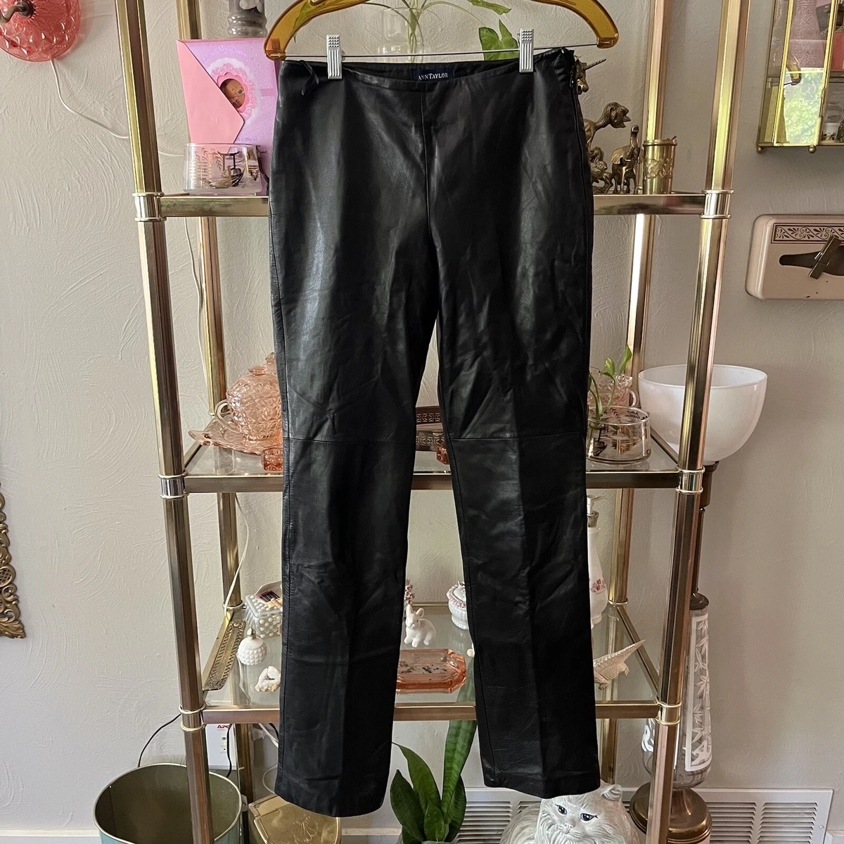 Anne Taylor Genuine Leather Pants Size 4