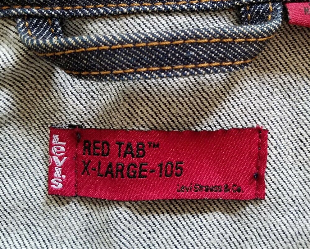 Levi's Red Tab Label Denim Jean Jacket Throwback no side Levi's Red Tab Label Denim Jean Jacket Throwback no side