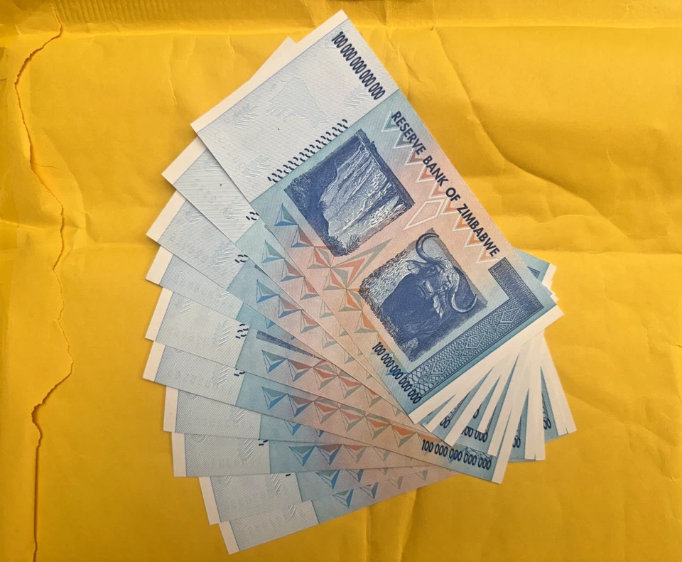 🇿🇼 ZIMBABWE 100 TRILLION DOLLAR AA/2008 P-91 LOT OF 20 UNC NOTES - Image 2 of 4