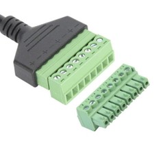 Networking Line Extension RJ45 Male to Female with 8 Pin Screw Terminals Adapter