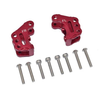 NEW GPM Aluminum Front Axle Mount Set For Suspension Links Red : Axial 1/10