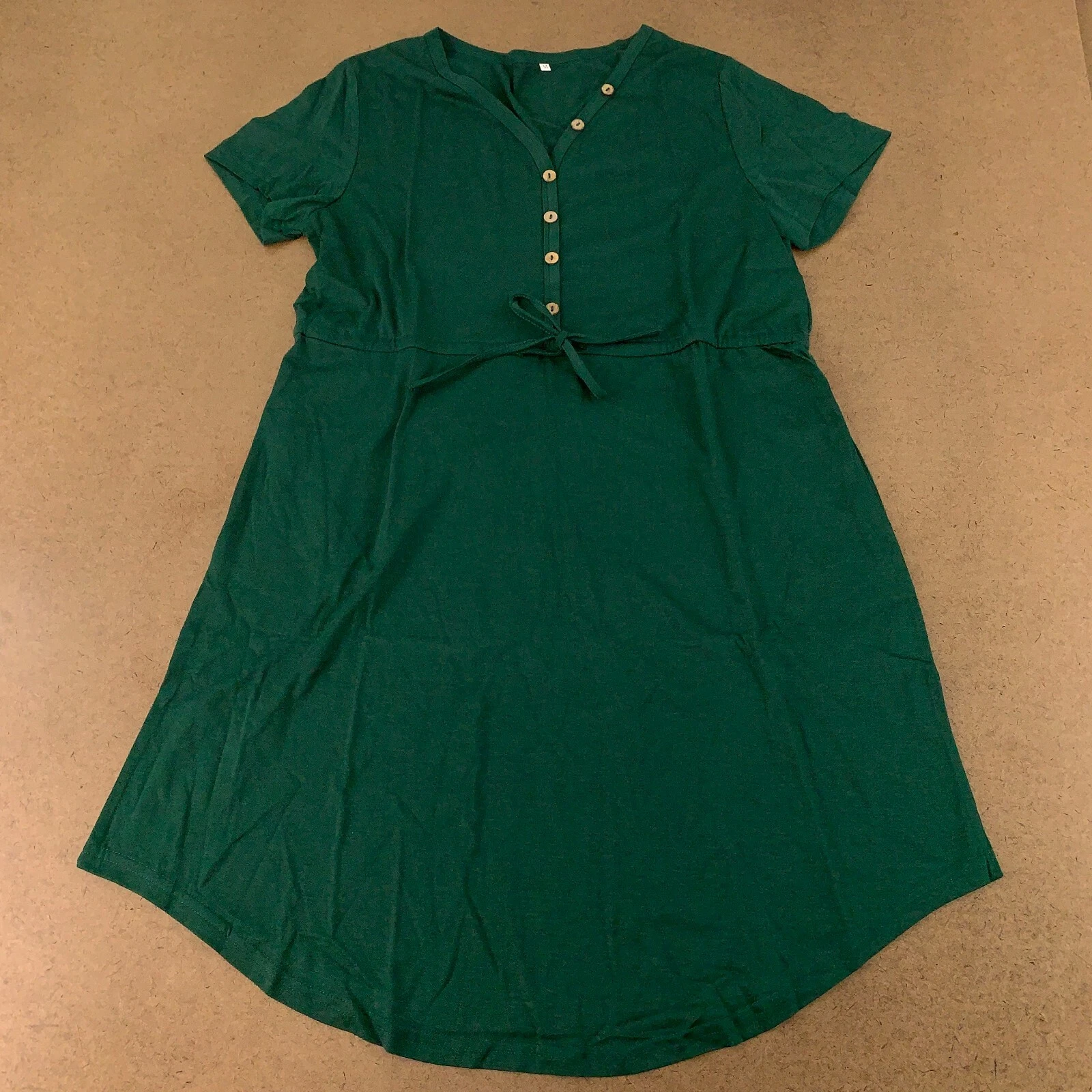 Robe T shirt boutonnée femme Supreme Fashion taille moyenne vert neuf