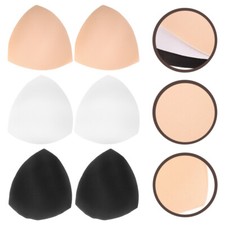 6Pairs Women Black Dress Bra Pads for Backless Strapless Dresses Bra Cup Inserts