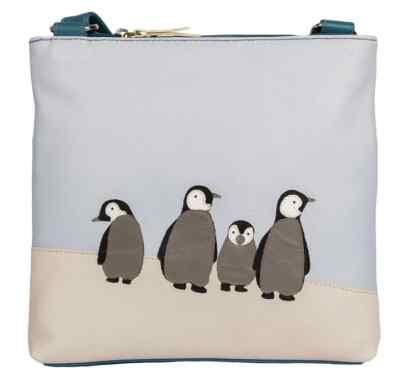 Leder Umhängetasche Handtasche Mala Ollie Pinguin Freund Schulter Staubbeutel blau 7171