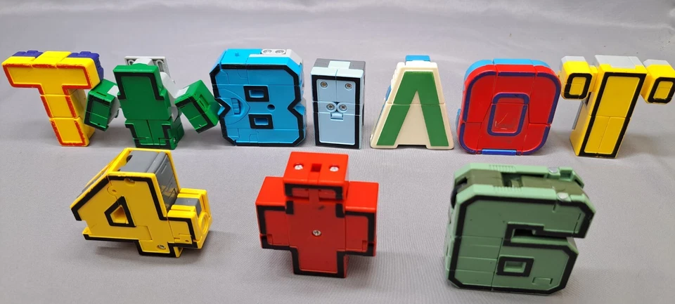 Alphabots Alphabet Transforming Robot Toys Letters & Numbers Lot Of 10 - Image 2 of 4