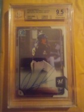 2015 Bowman Chrome Prospects Orlando Arcia Rookie Auto GEM MINT BGS 9.5 & 10