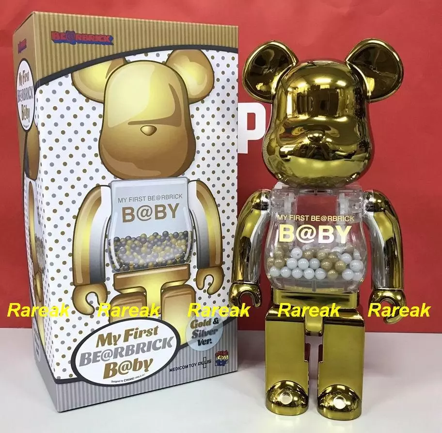 Medicom Bearbrick My First Baby - Gold x Silver version 400% Be@rbrick