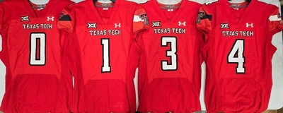 TEXAS TECH RED RAIDERS Player Issued 2020-2023 AUTHENTIC Football Jersey RED