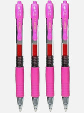 Pilot G2 Retractable Gel Ball Point Pen 0.7mm Fine Point 4/Pk Pink Office School