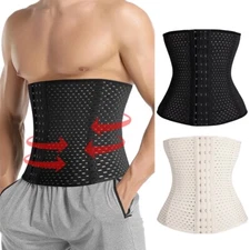 Men Waist Trainer Body Shaper Tummy Girdle Belt Belly Fat Burners Corset S-3XL