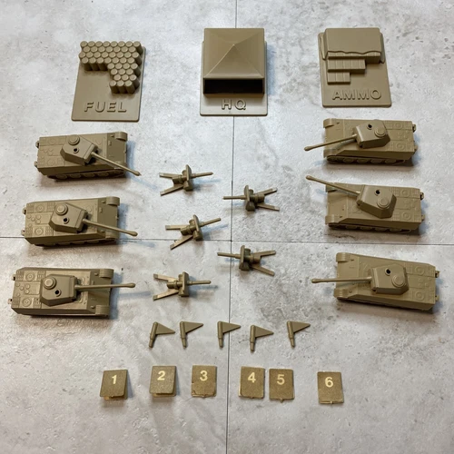 VTG Milton Bradley 1975 WW2 Tank Battle Game Parts German Panzer Cannons Depots