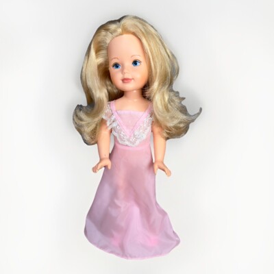 VTG Tomy Getting Fancy KIMBERLY DOLL Original Pink Dress & Shoes 18'' Blonde Blue