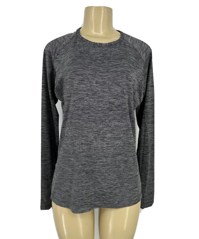 lole pullover crew neck active long sleeve striped x20 shirt