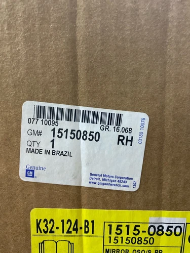 Manual Mirror 1994-1998 Chevrolet S10 Primed Manual Folding