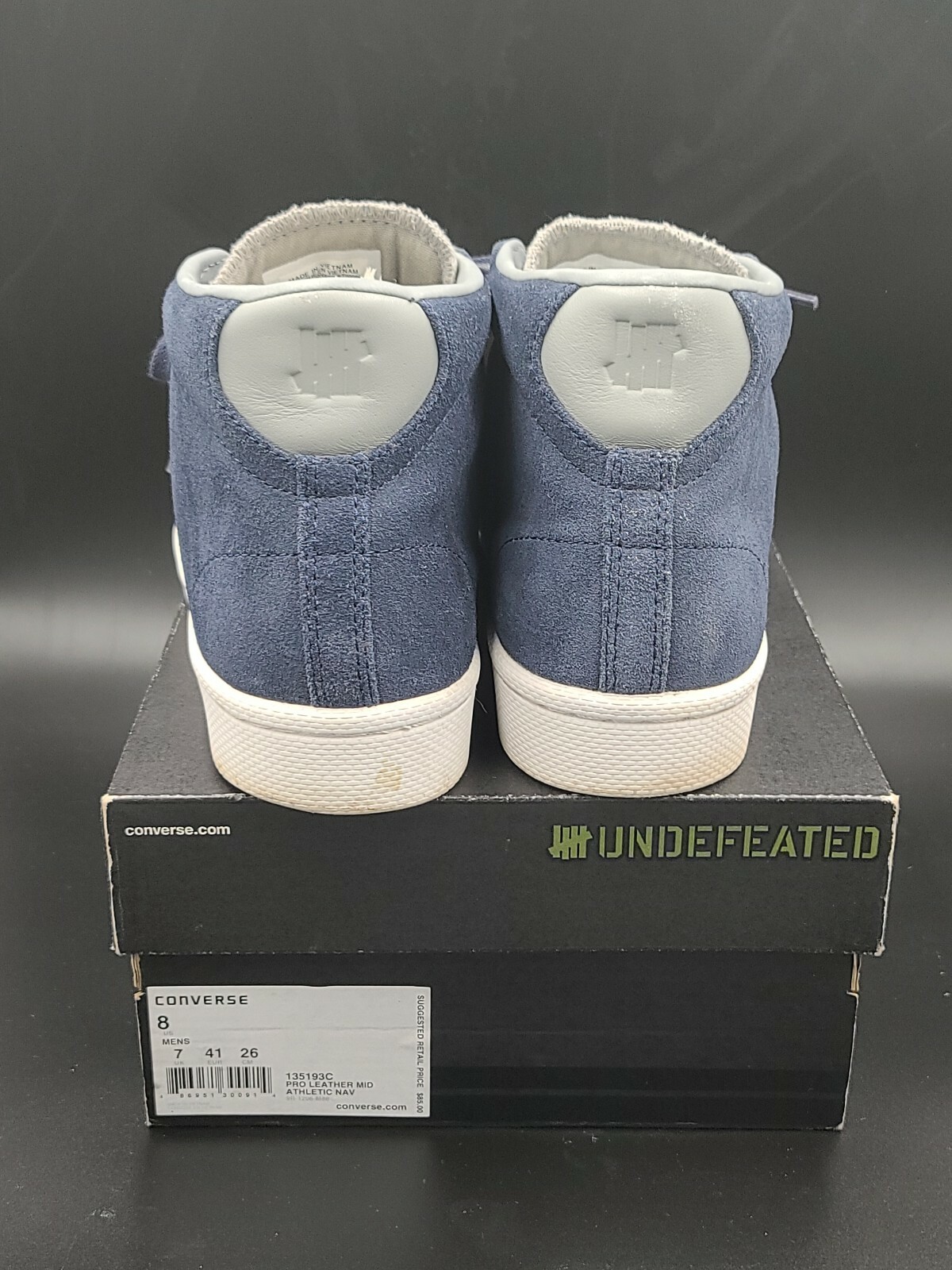 Converse X Undefeated UDFTD Pro Leather Hi Dr. J Born Not Made Rare SZ 8 image 4