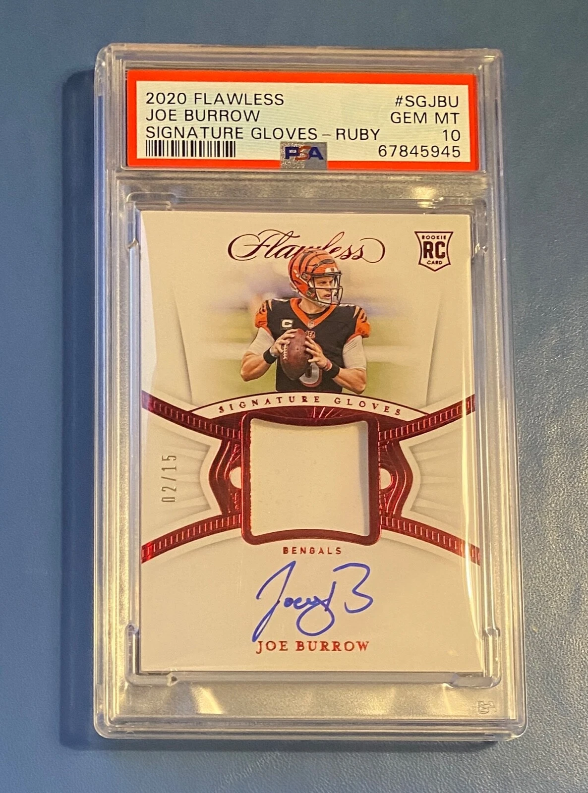 Joe Burrow Panini Flawless Signature Gloves #SGJBU Ruby