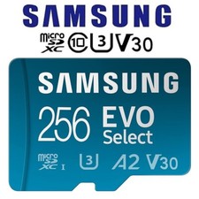 256GB SamSung Evo Select Memory Card Micro SD SDXC UHS-I U3 A2 Class 10 130MB/s