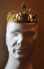 Prinzessinnen Krone, goldfarbig, für Kinder, dehnbar, Karneval, NEU