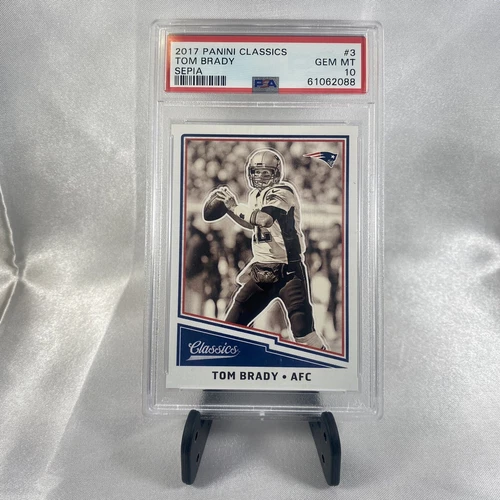 2017 Panini Classics Tom Brady #3 SEPIA Graded PSA 10