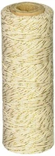 Wrapables 4-Ply Cotton Baker's Twine, 110-Yard, Metallic Gold