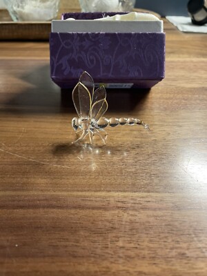 Crystal Dragonfly With Gold Color Trim