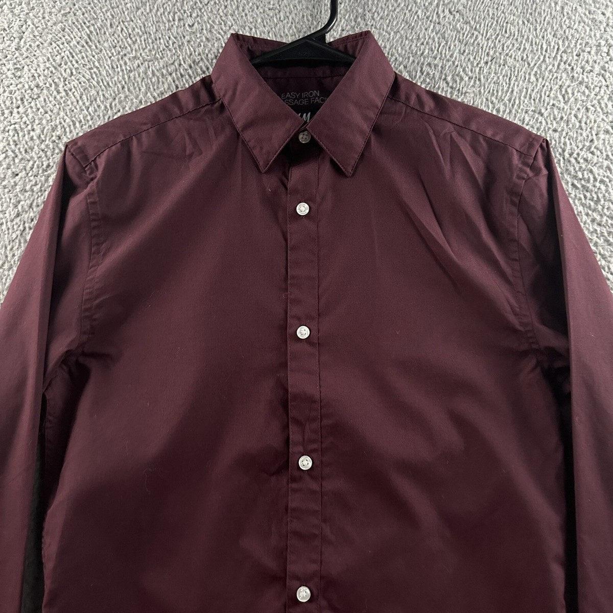 burgundy dress shirt for woman H&M Womens Top XS Button Up Long Sleeve Slim Fit Polyester Blend whether competing or for Chelsea Gauze Cross Knot Color Block Color:Print Floral 01
