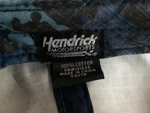 NUEVO CON ETIQUETAS NASCAR Camuflaje Correa Trasera Gorra Jimmie Johnson # 48 Azul Camuflaje Sombrero Juvenil - Imagen 6 de 6