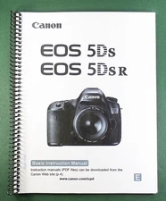 Canon EOS-5Ds 5Dsr Basic Instruction Manual: 164 Pages & Protective Covers!