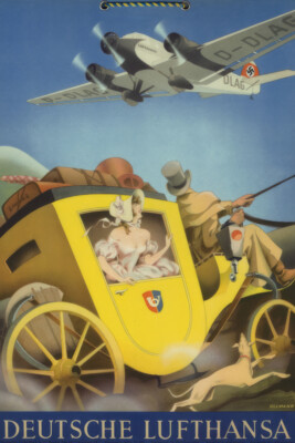 Lufthansa Vintage Poster by Vintage Travel Posters Giclee Art Print Ships Free