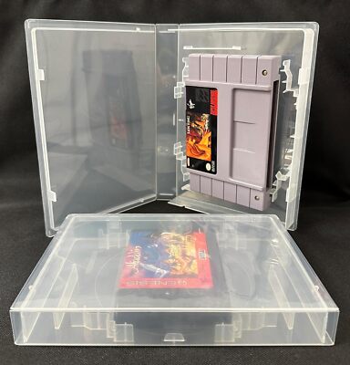 2x Video Game Case Box Disc Cartridge Cart N64 SNES EA Sega Genesis Universal