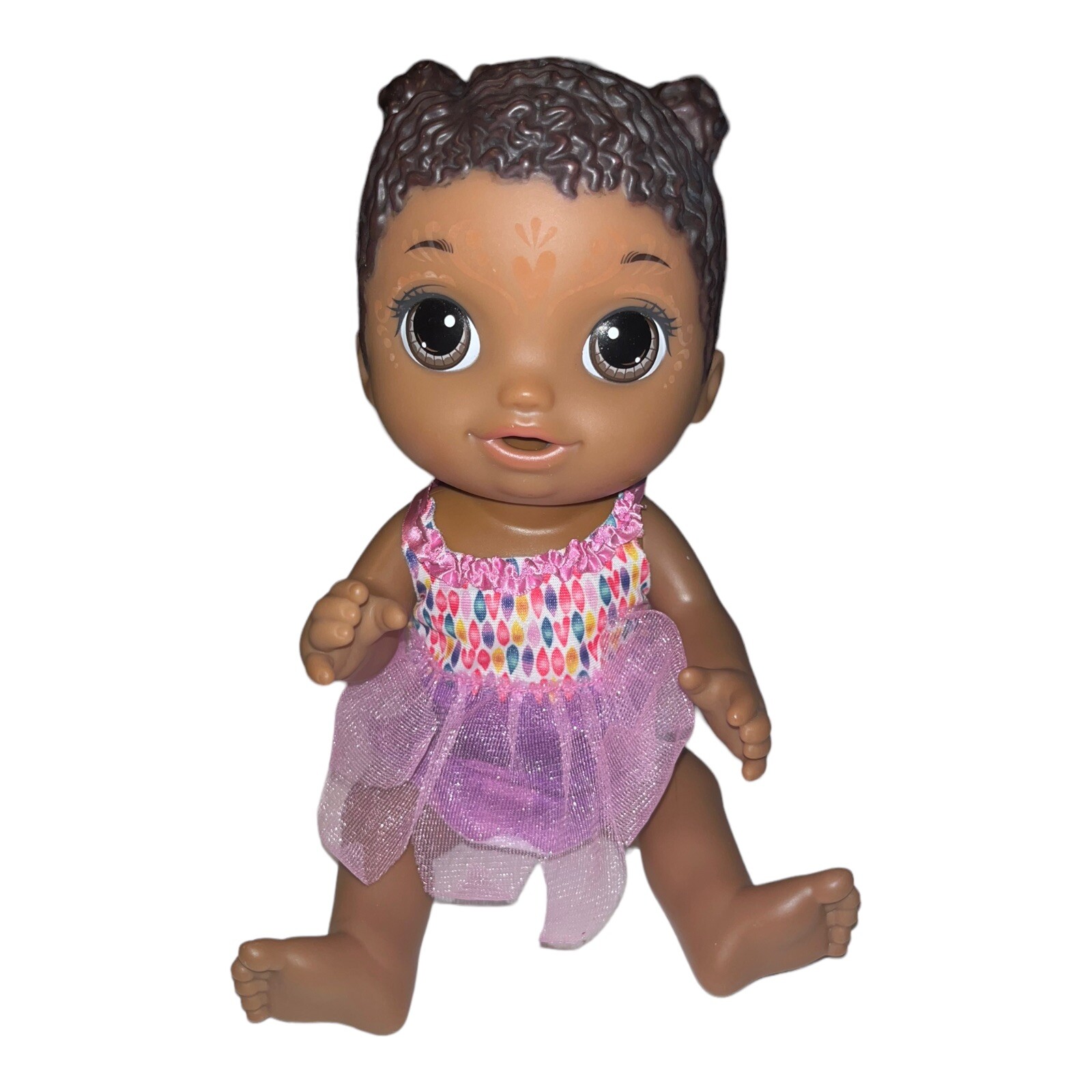 Hasbro Baby Alive Face Paint Fairy Doll African American Ethnic Brown With Dress
