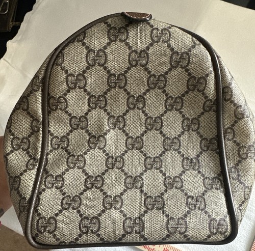 Vintage Gucci Sherri Line Made in Italy Boston Monogram Bag Purse Coated Canvas - 第 3/13 張圖片