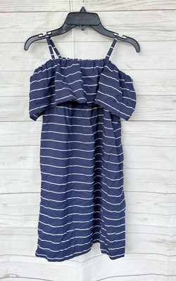 Little Remix Charlotte eskildsen Striped Girls Over The Shoulders Dress Sz 12