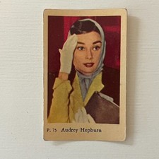 Audrey Hepburn 1958 Dutch Gum P Set Trading Card #75