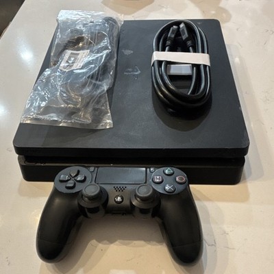 Sony PlayStation 4 Slim CUH-2015A Black Console with Controller, Cables - OBO