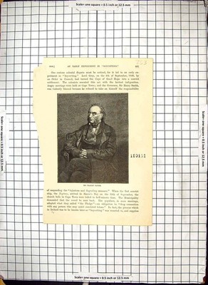 Original alter antiker Druck Portrait Herr Charles Napier Harry Smith