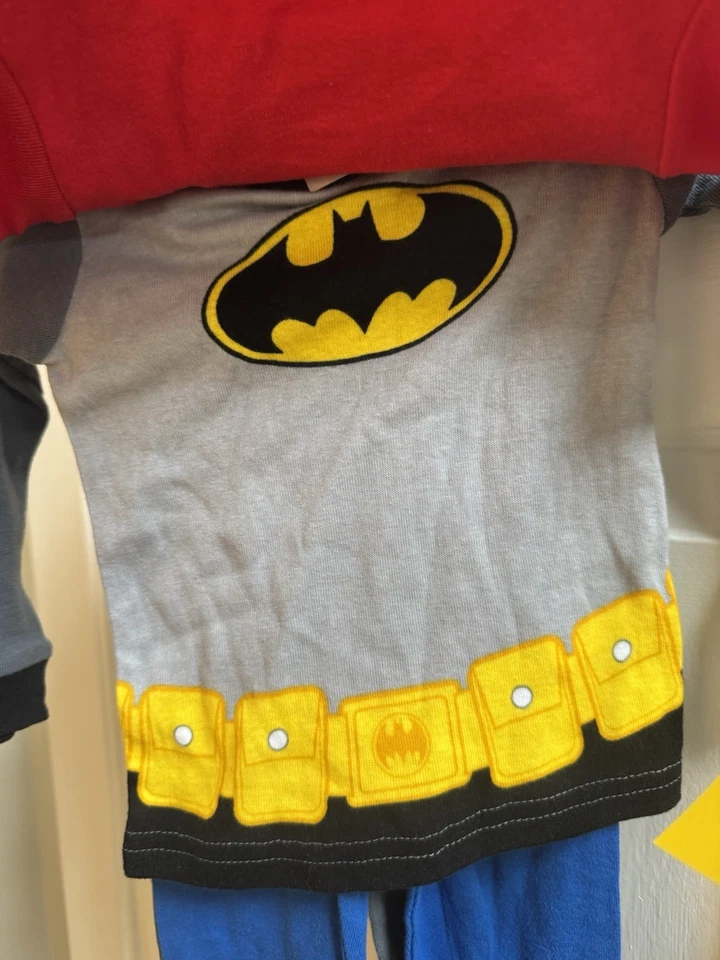 Хлопковые пижамные наборы Justice League 2 12 месяцев Супермен и Бэтмен - Изображение 2 из 4