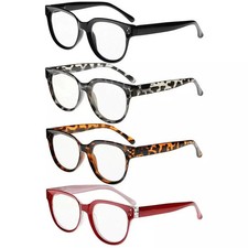 4 Pack Stylish Reading Glasses Thicker Frame Readers R9110