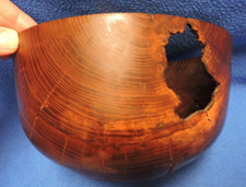 Turned Wooden Rustic Live Edge Natural Decorative Bowl