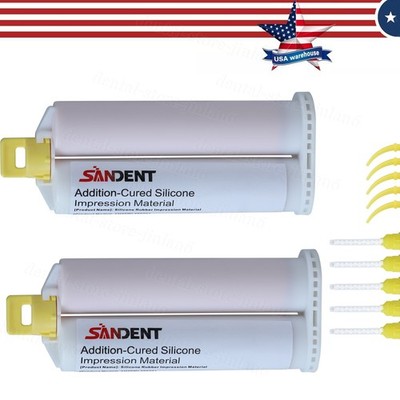 Dental Impression Material Light Body VPS PVS Molding (2 Cartridge & 10 Tips) US