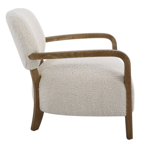 Uttermost Telluride Natural Shearling Accent Chair - Picture 3 of 6