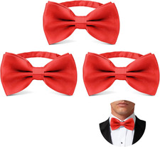 3pcs Bow Tie, Bow Ties for Men, Pre Tied Bow Ties for Men, Adjustable Bowtie for