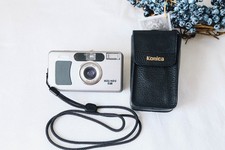  Near MINT  Konica Big mini F Silver Point  Shoot 35mm Film Camera From JAPAN