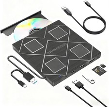 External CD/DVD Drive for Laptop USB 3.0 Portable Burner DVD/CD Player