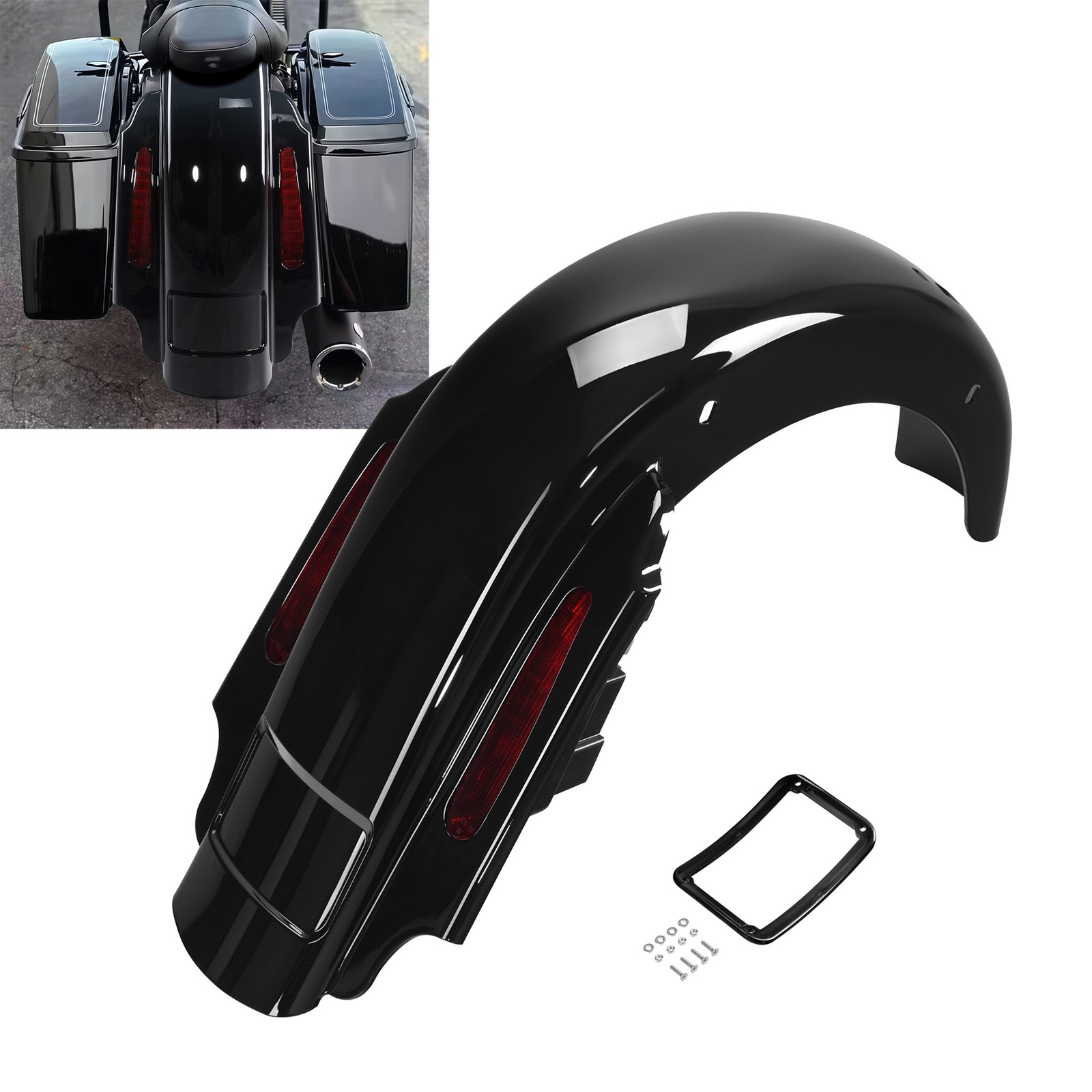 Rear Fender LED System Fit For Harley 1993-2008 Touring Road Glide Street Glide