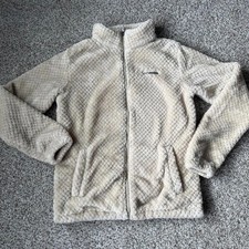 Columbia Girls Fire Side Sherpa Jacket Cream Sz XL 18-20 Full-Zip Soft Feel