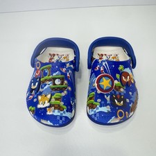 Crocs Sonic the Hedgehog Kids Blue Classic Clog With Jibbitz Charms Size C 5