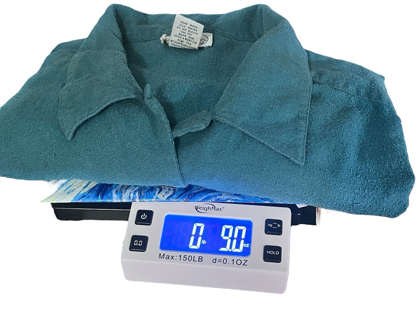 Vtg Y2K Park Central Brushed Silk Button Up Roll Tab Teal Top Size XXL Safari