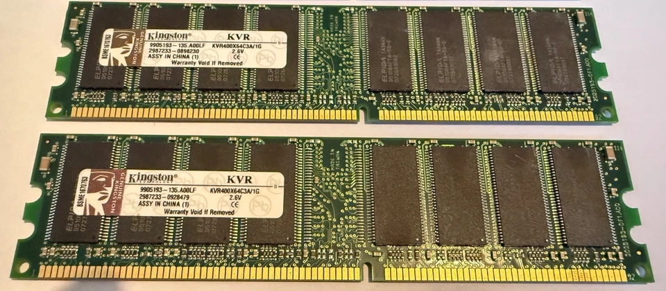 12 x Used Kingston KVR400X64C3A-1G DDR400 (PC3200) CL3 DIMMS - JOB LOT - Image 3 of 4