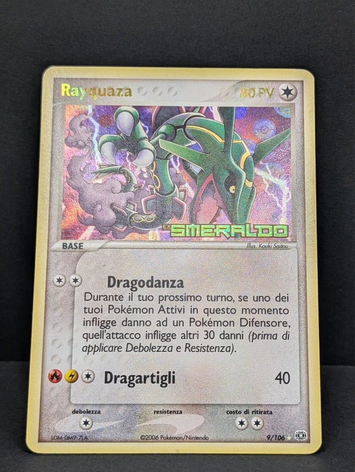 Rayquaza 9/106 Emerald Reverse Holo Ultra Rare Pokemon TCG Nintendo ITALIAN LP - Image 3 of 4